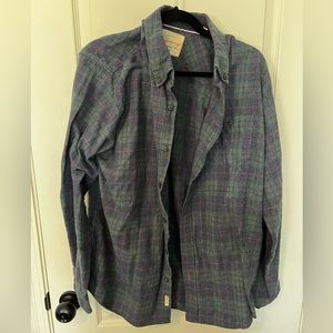 Green/blue vintage feel flannel